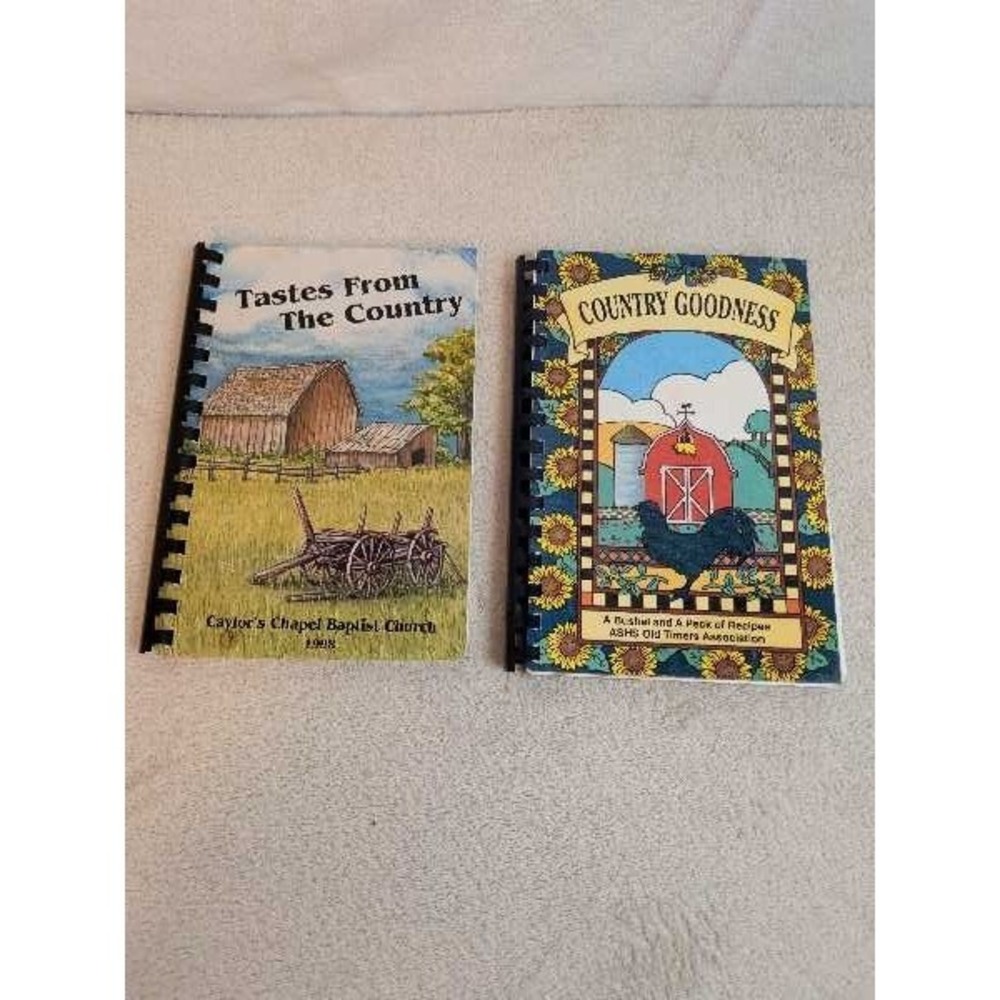 Country Goodness Cookbook Tastes From The Country Recipes Lot Of 2 Vintage
